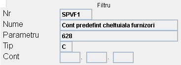 Conturi predefinite venit / cheltuială