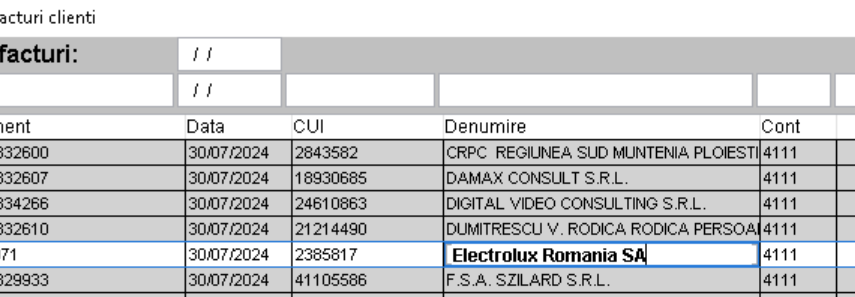 Facturi pe fond alb - emise de alții