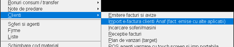 Import facturi emise în numele dvs.
