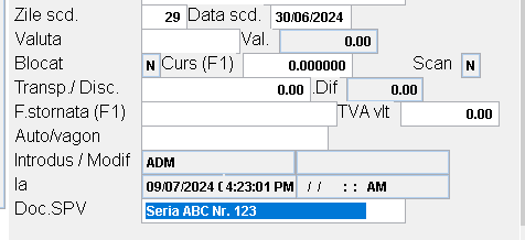 Câmpul Doc. SPV