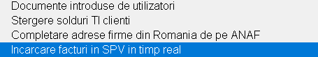 Diverse / Alte operații - încărcare SPV
