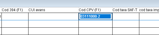 Cod CPV pe linia de factură