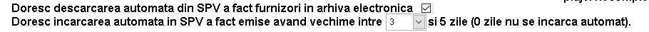 Configurare interval de încărcare facturi