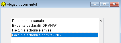 Opțiunea de arhivare facturi primite