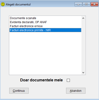 Arhivă electronică - facturi mai vechi de 60 de zile