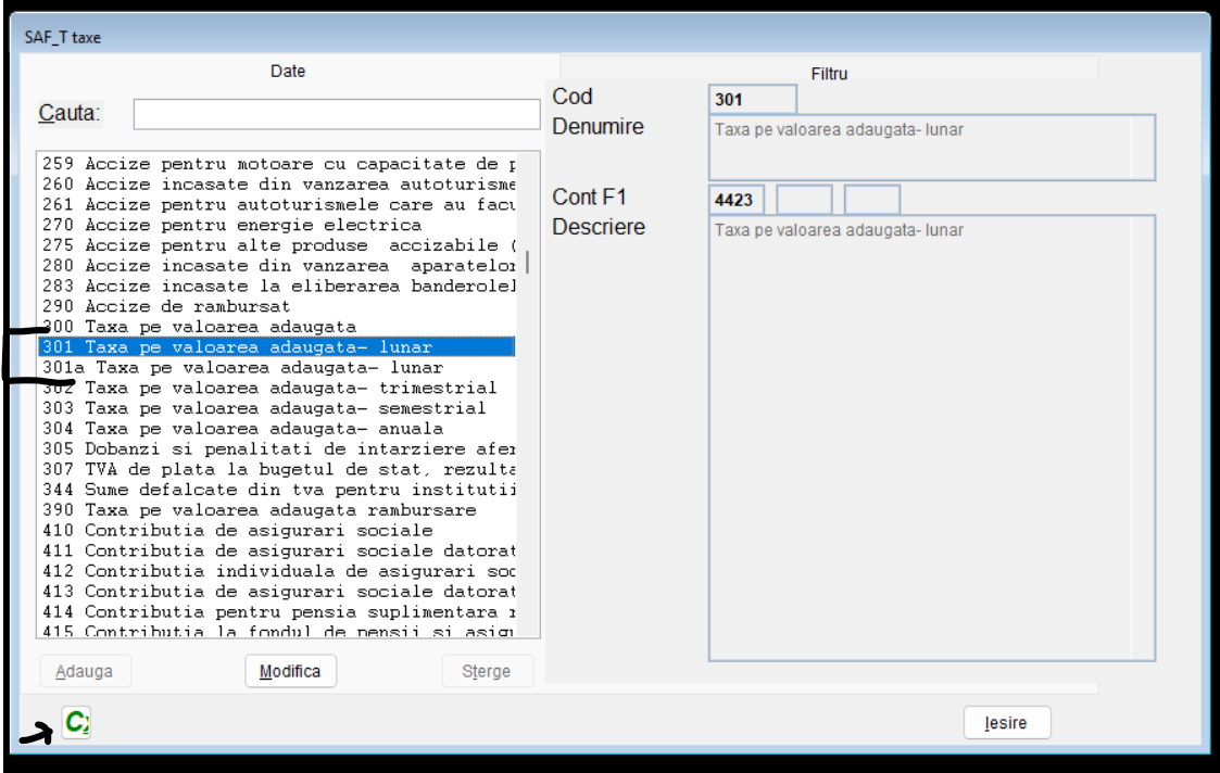 Copierea unui cod de taxă pe mai multe conturi