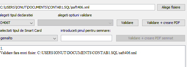 Export declarație SAF-T