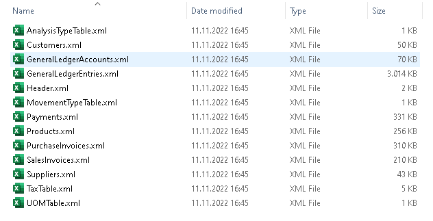 XML-uri pe capitole în folderul tmpsaft
