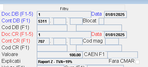 Înregistrarea bazei de calcul 5xx=707